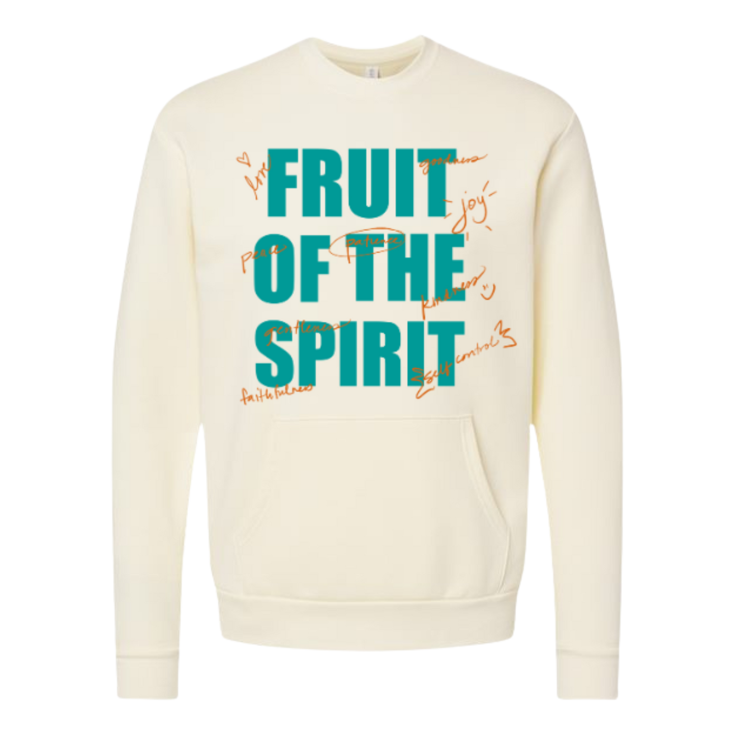 Long sleeved Fruit of the Spirit Crew with pockets
