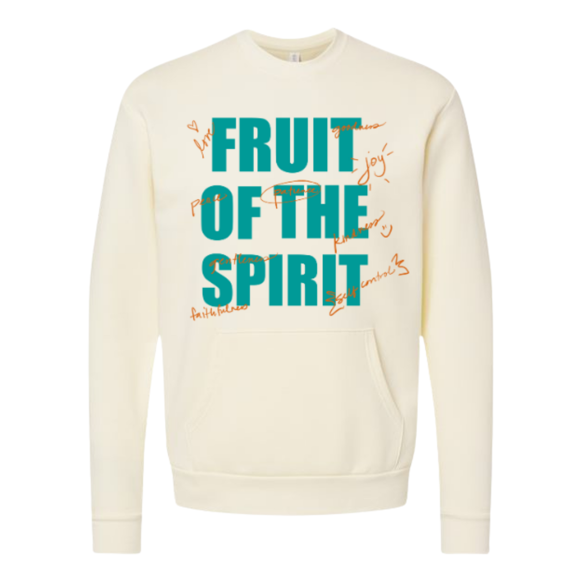 Long sleeved Fruit of the Spirit Crew with pockets