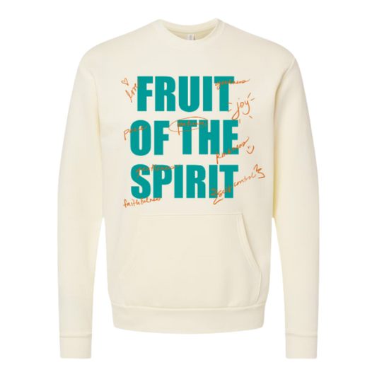 Fruit of The Spirit Script Pocketed Crewneck